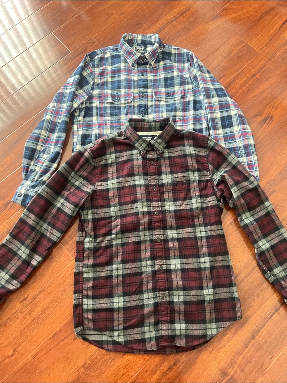 Abercrombie & Fitch men's long-sleeve cotton flannel shirts - Medium #1